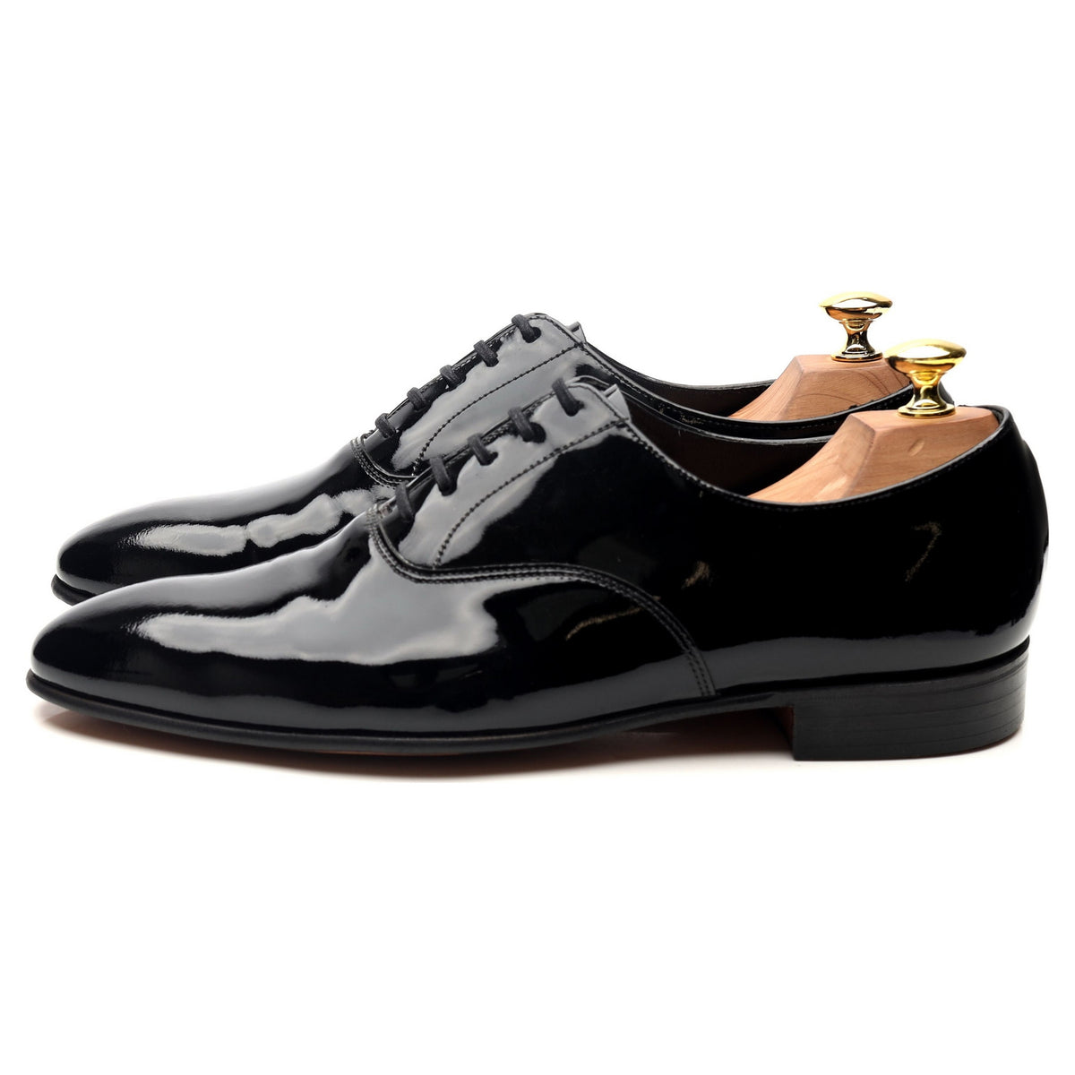 Cheam' Black Patent Leather Oxford UK 8 E - Abbot's Shoes