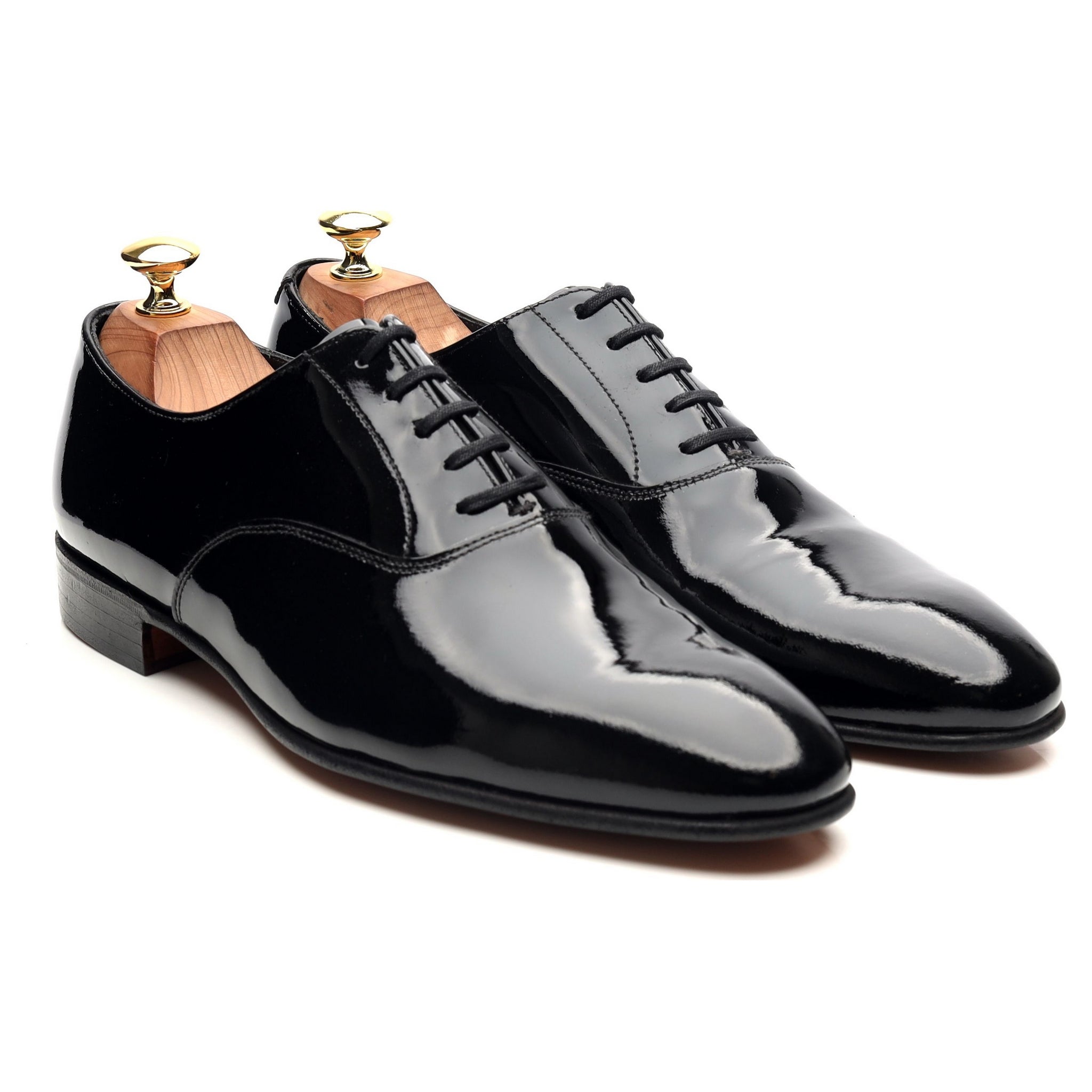 Cheam' Black Patent Leather Oxford UK 8 E - Abbot's Shoes