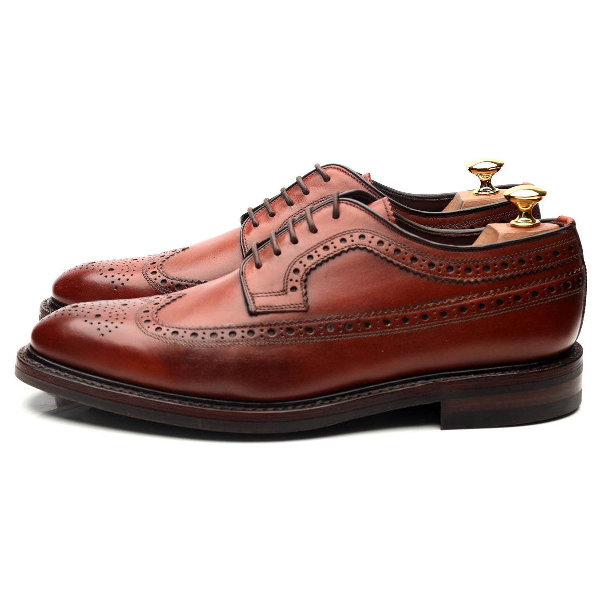 1880 Legacy &#39;Birkdale&#39; Brown Leather Derby Brogues UK 9 F