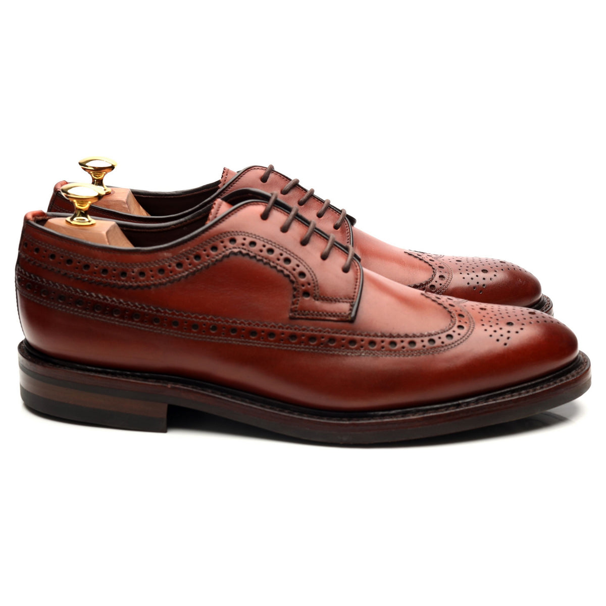 1880 Legacy &#39;Birkdale&#39; Brown Leather Derby Brogues UK 9 F