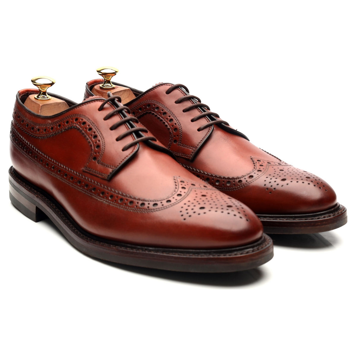 1880 Legacy &#39;Birkdale&#39; Brown Leather Derby Brogues UK 9 F