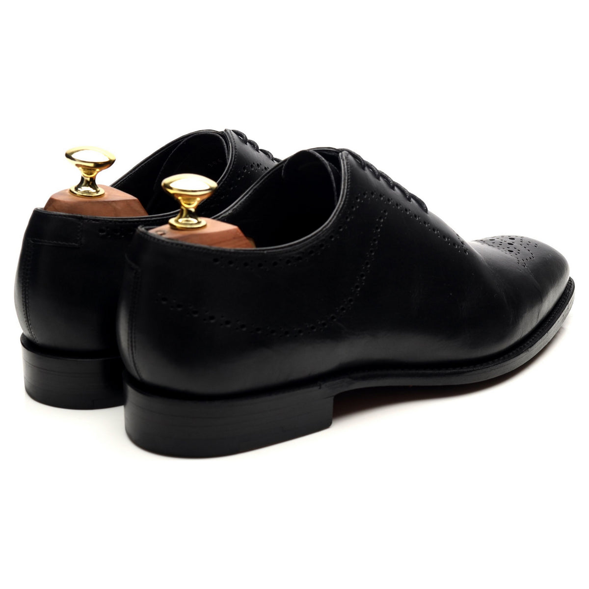 &#39;Plymouth&#39; Black Leather Oxford UK 7.5 FX