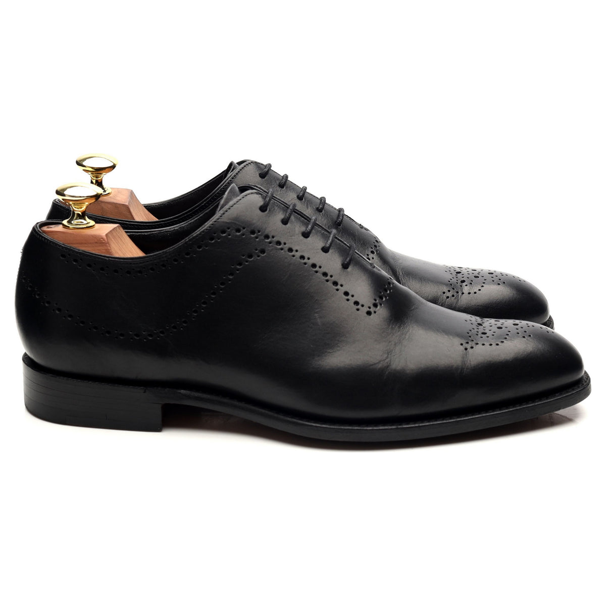 &#39;Plymouth&#39; Black Leather Oxford UK 7.5 FX