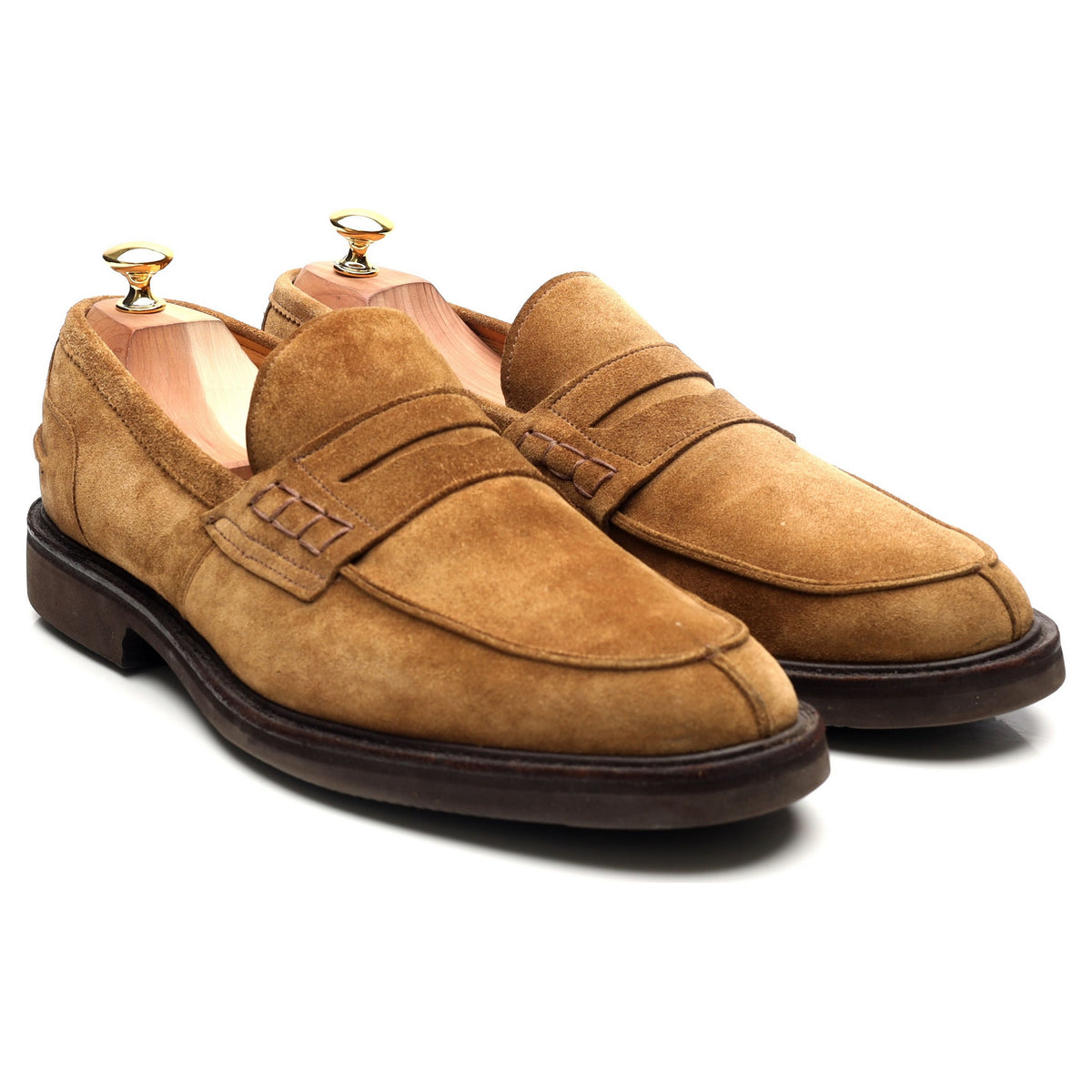 &#39;James&#39; Sand Brown Suede Loafers UK 11