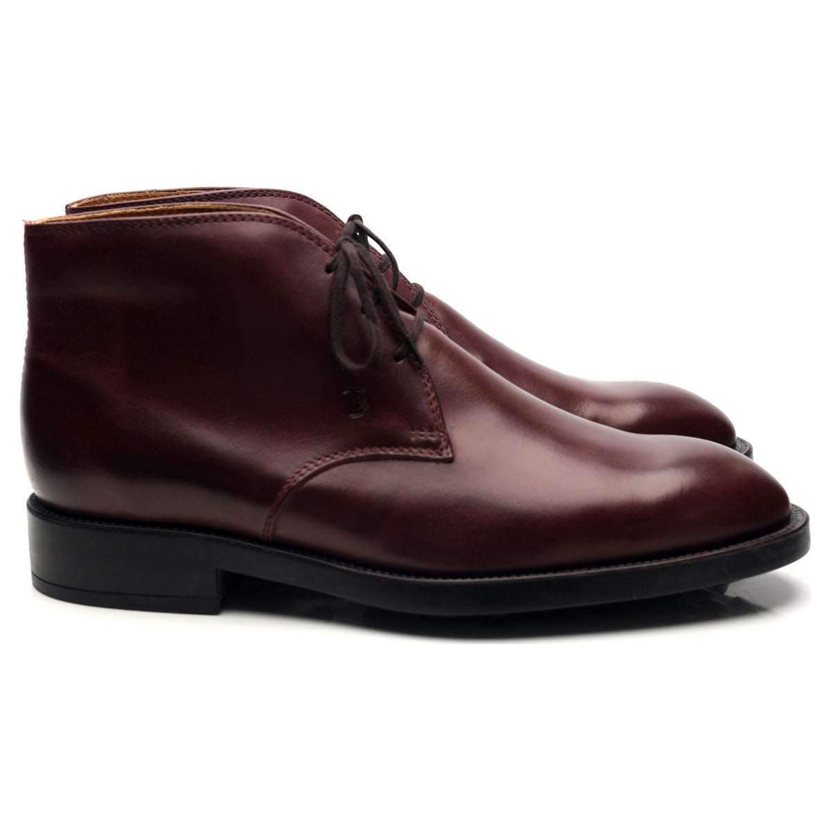 Burgundy Leather Chukka Boots UK 8.5