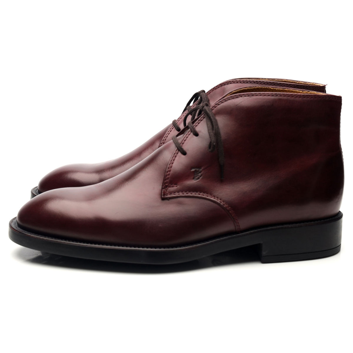 Burgundy Leather Chukka Boots UK 8.5