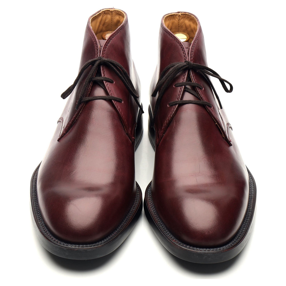 Burgundy Leather Chukka Boots UK 8.5