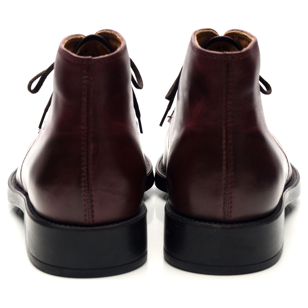 Burgundy Leather Chukka Boots UK 8.5