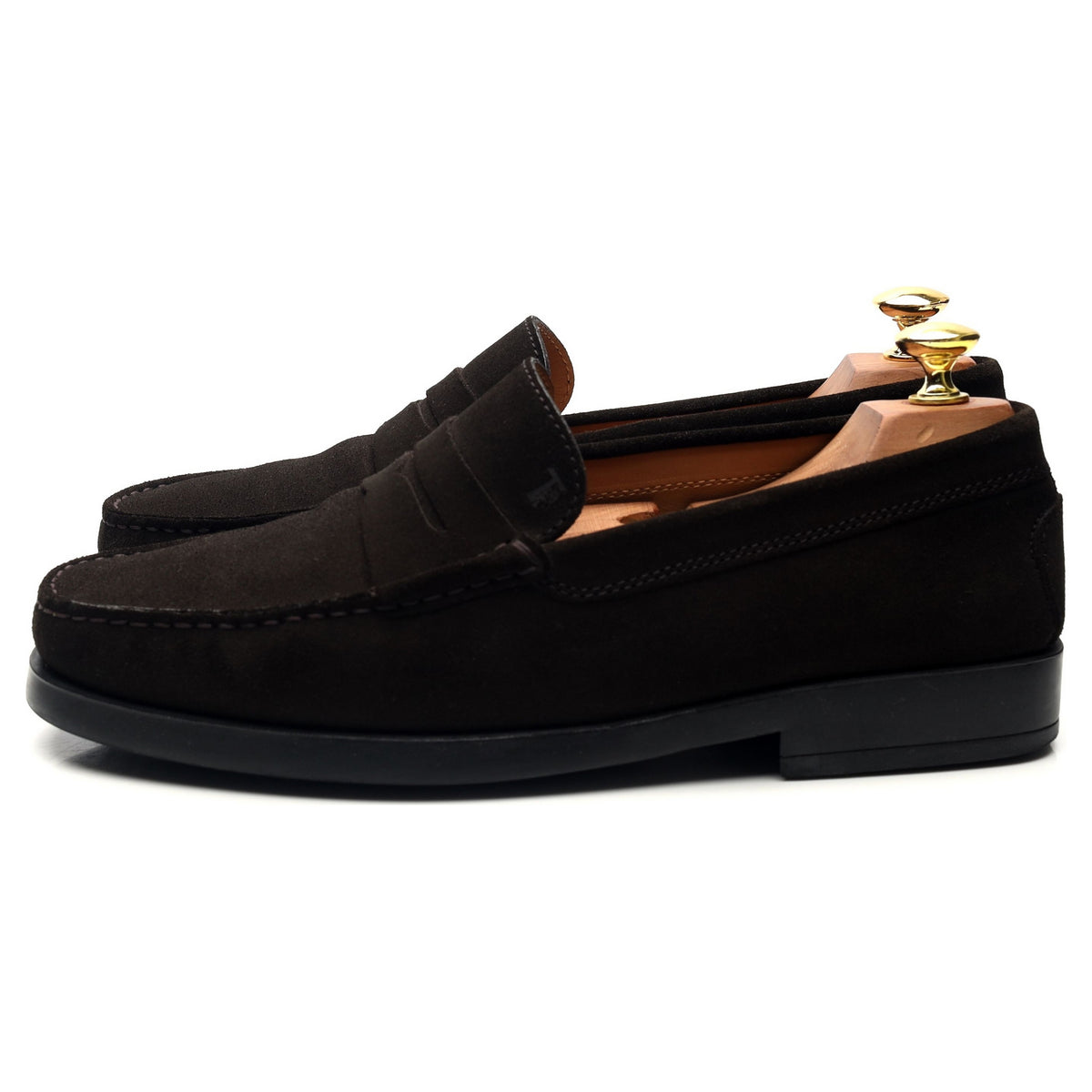 Dark Brown Suede Loafers UK 8.5