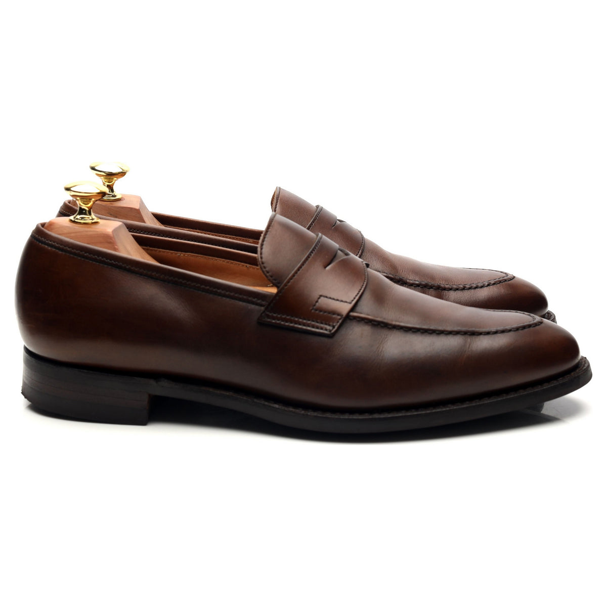 &#39;Sydney&#39; Dark Brown Leather Loafers UK 8.5 E