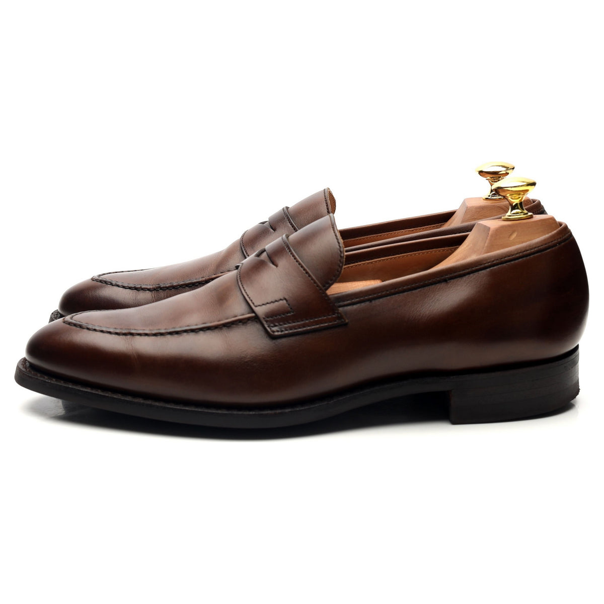 &#39;Sydney&#39; Dark Brown Leather Loafers UK 8.5 E