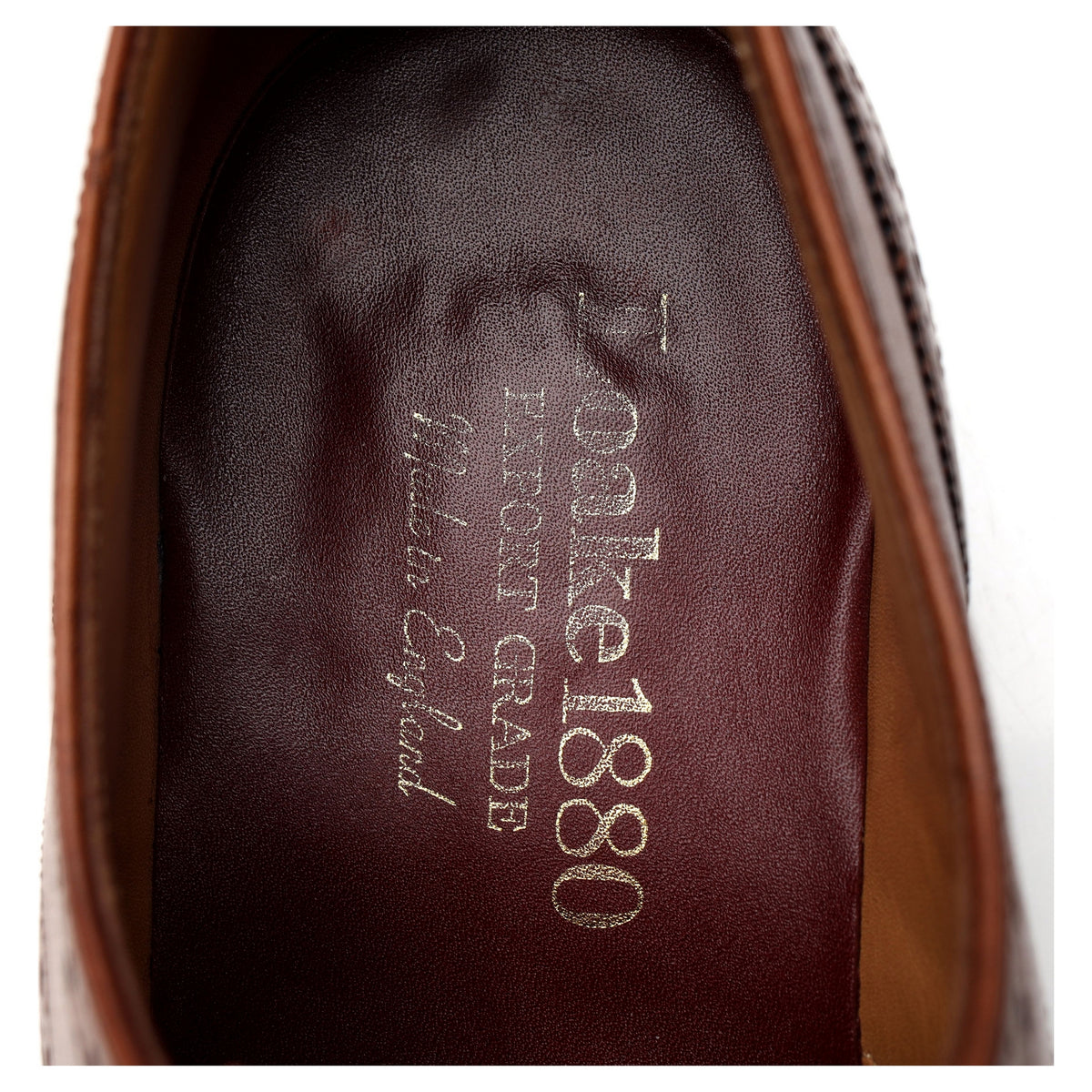 1880 Export Grade &#39;Grosvenor&#39; Tan Brown Leather Derby Brogues UK 7 F