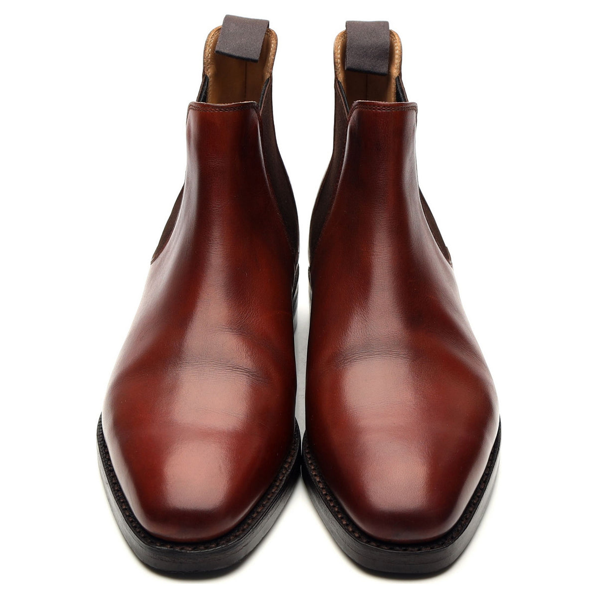 &#39;Chelsea&#39; Tan Brown Leather Chelsea Boots UK 6 E