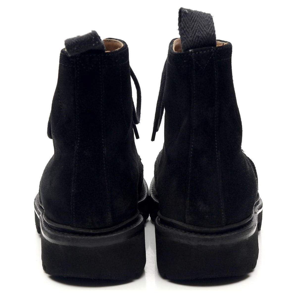 &#39;Emmaline&#39; Black Suede Boots Brogues UK 4