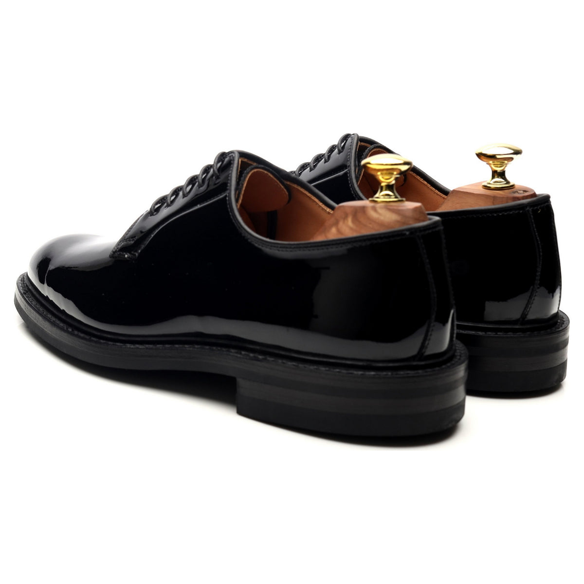 &#39;Lanark 3&#39; Black Patent Leather Derby UK 7 E