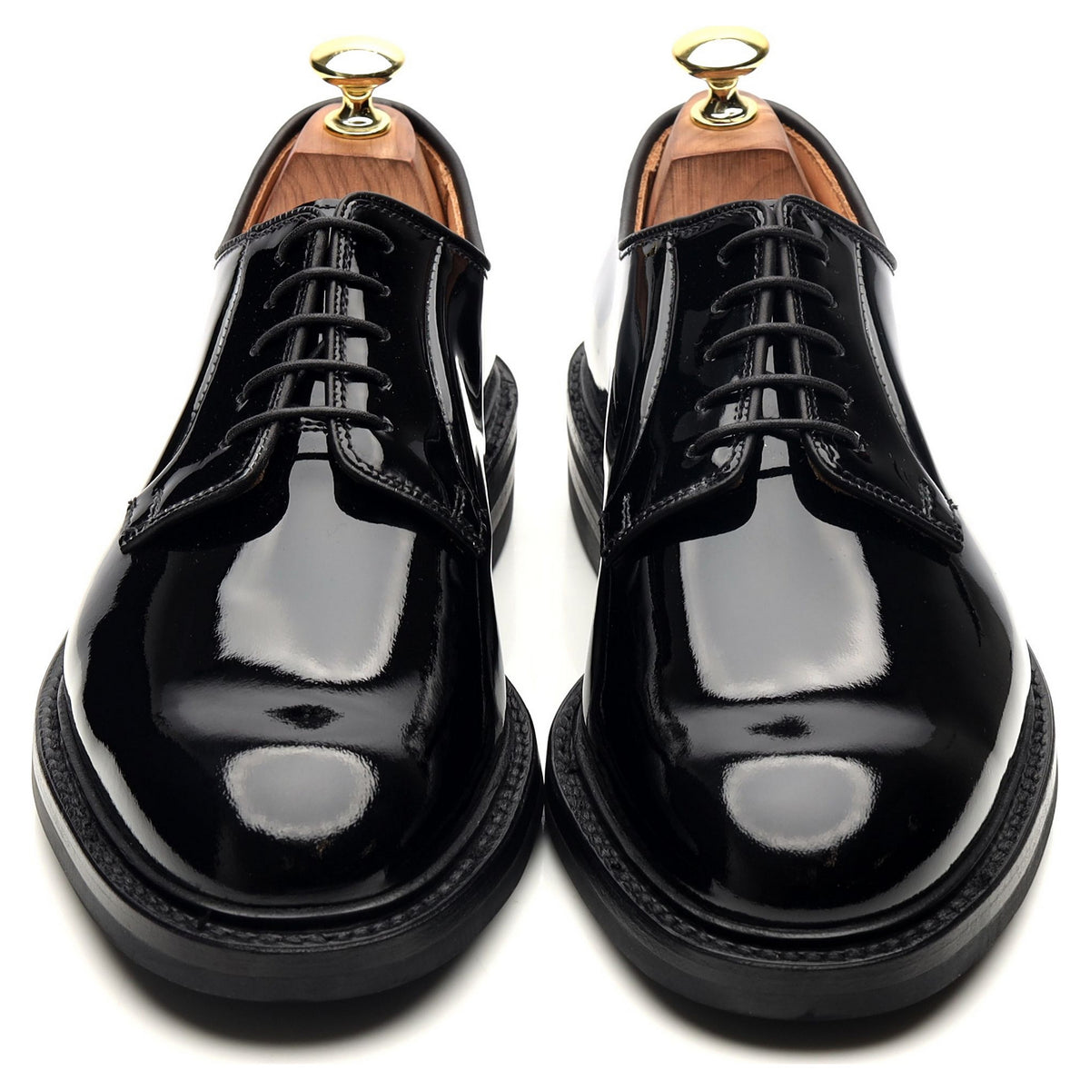 &#39;Lanark 3&#39; Black Patent Leather Derby UK 7 E