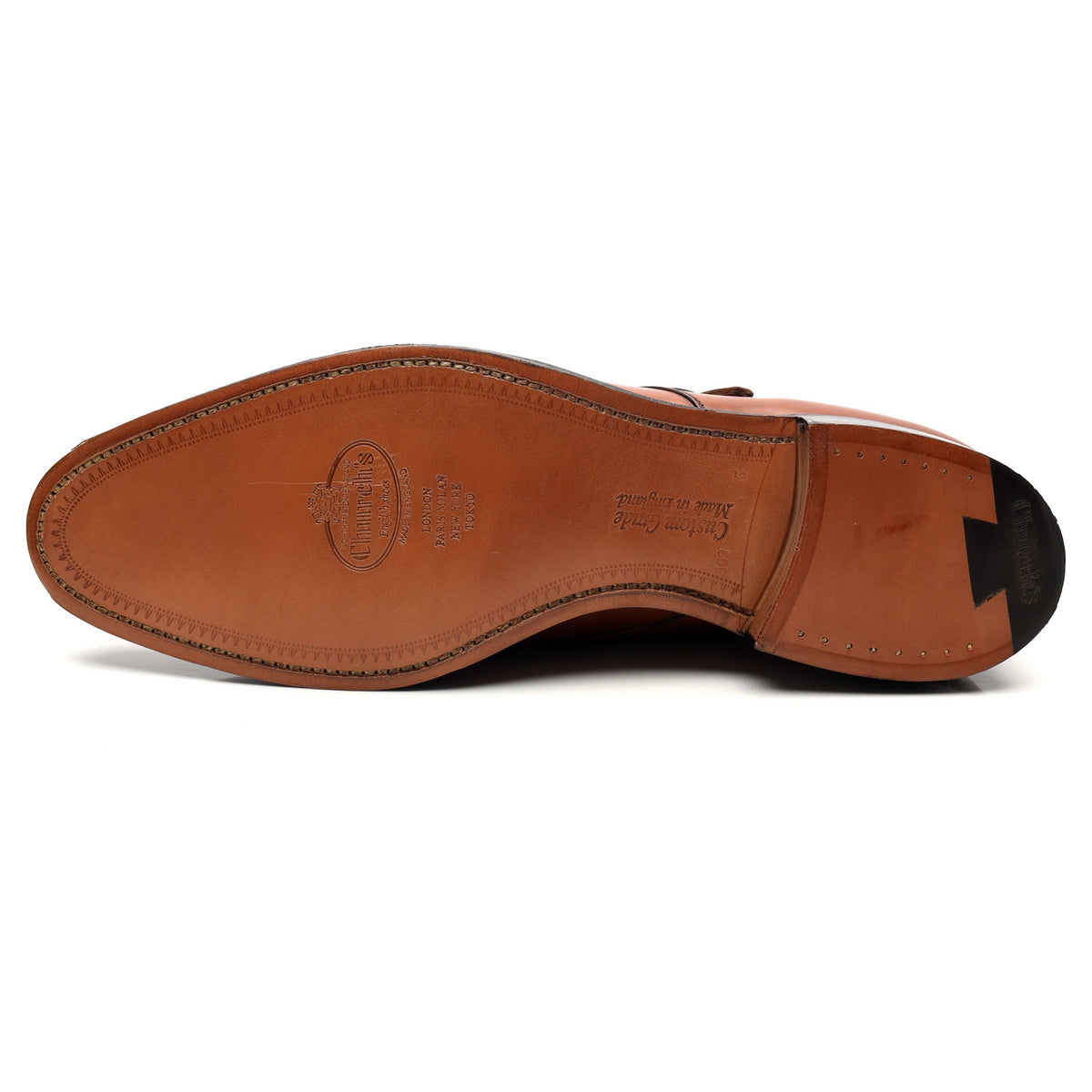 &#39;Detroit&#39; Tan Brown Leather Double Monk Strap UK 10 G