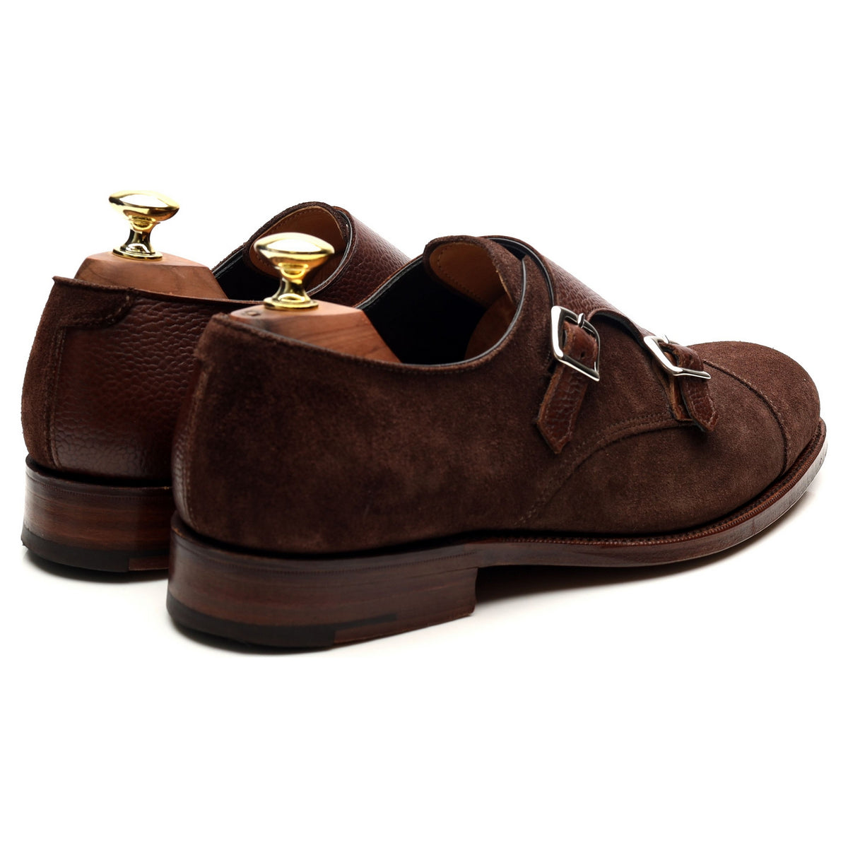 G:One Brown Suede Double Monk Strap UK 7 F