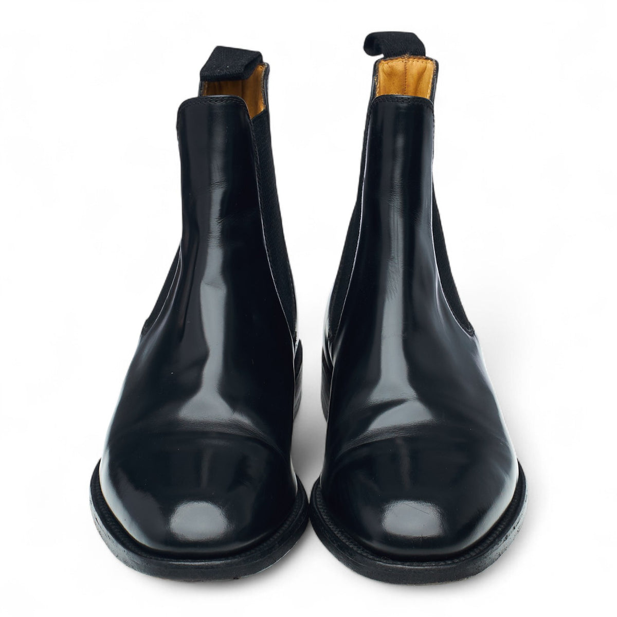 '290' Black Leather Chelsea Boots UK 7 F