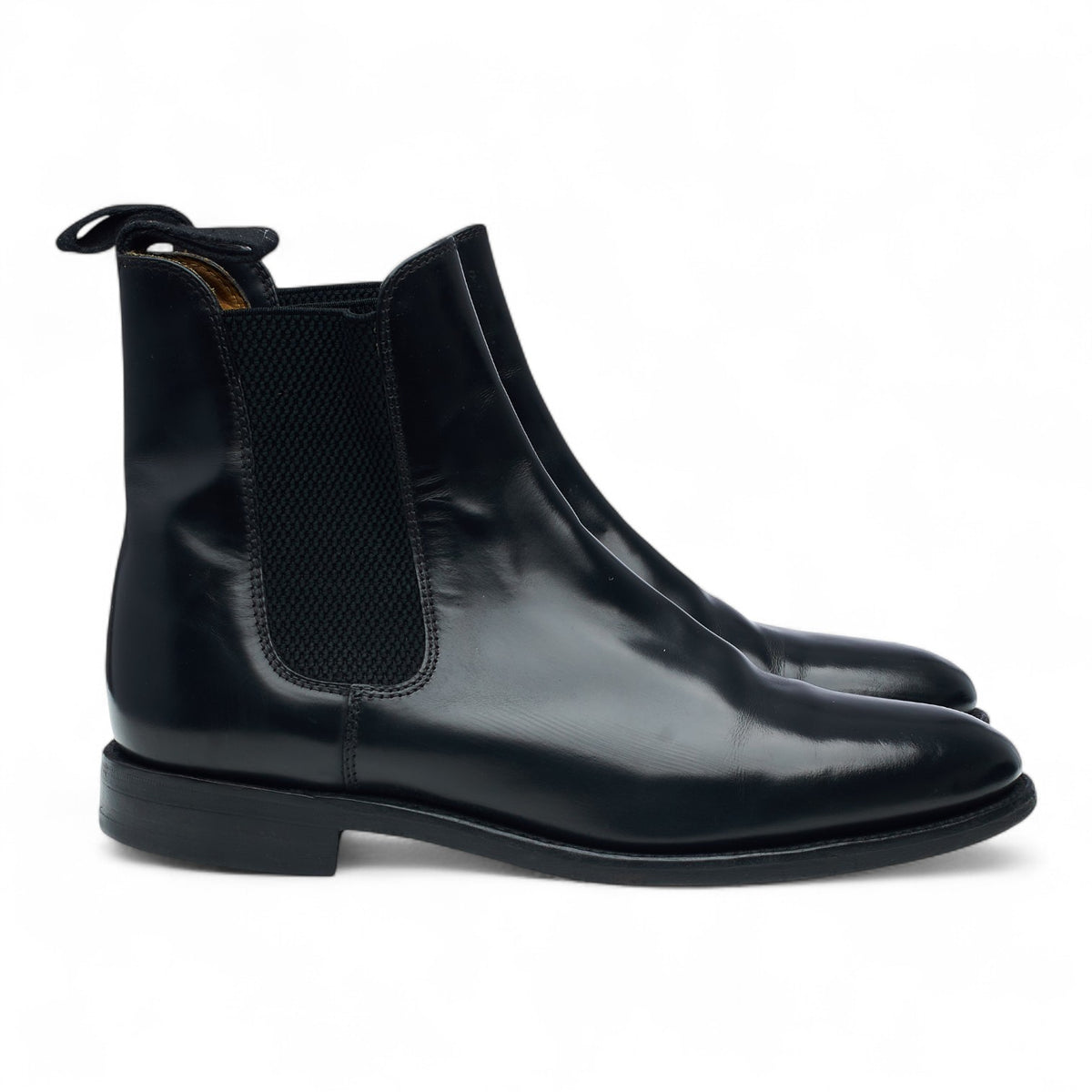 '290' Black Leather Chelsea Boots UK 7 F