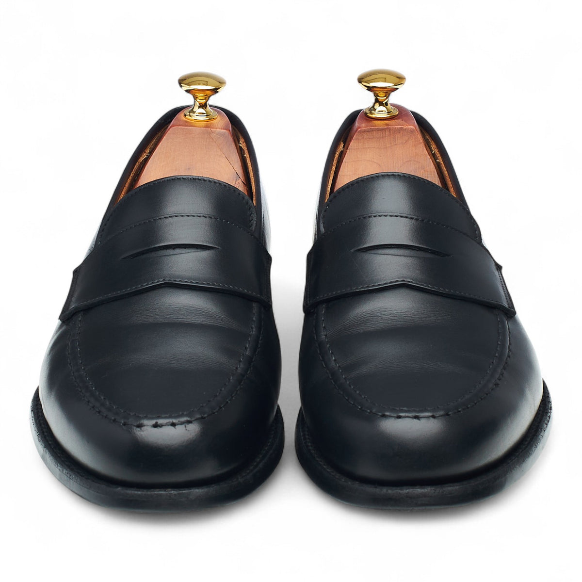 'Boston 2' Black Leather Loafers UK 9.5 E