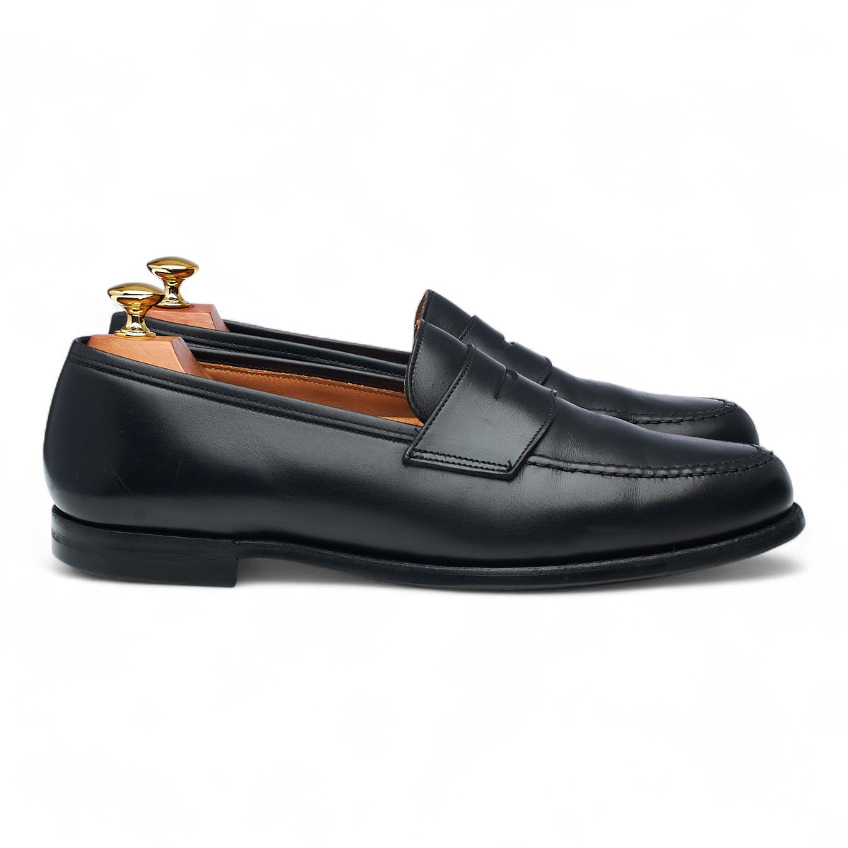 'Boston 2' Black Leather Loafers UK 9.5 E