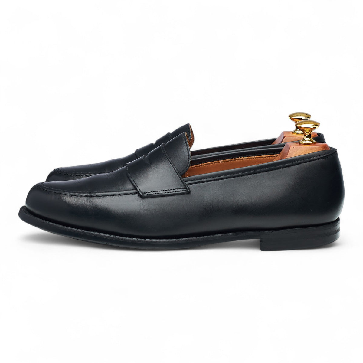'Boston 2' Black Leather Loafers UK 9.5 E