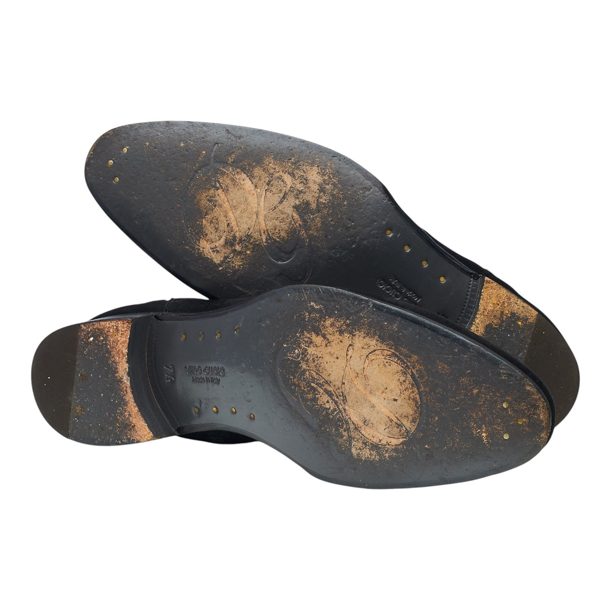 Black Suede Zip Up Chelsea Boots UK 7.5