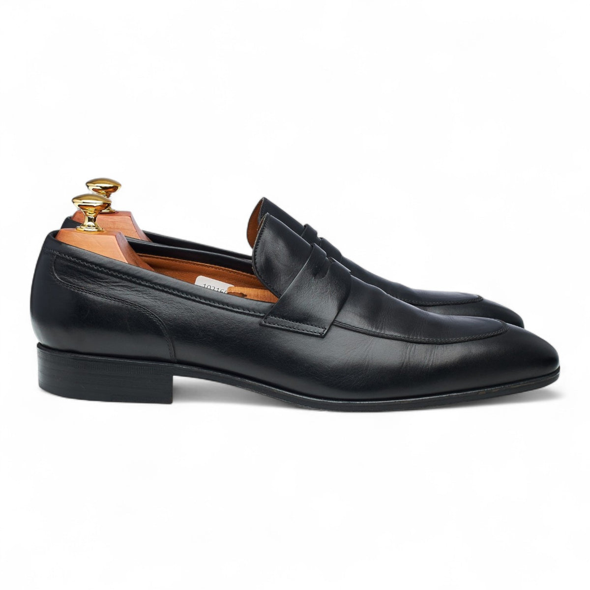 'Pisa' Black Leather Loafers UK 9