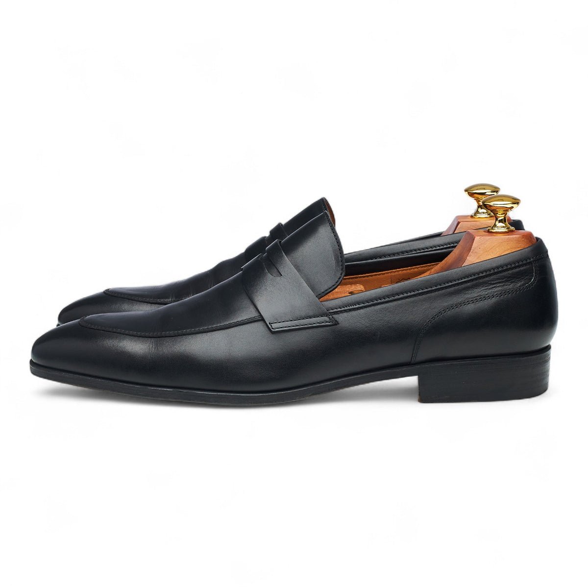 'Pisa' Black Leather Loafers UK 9