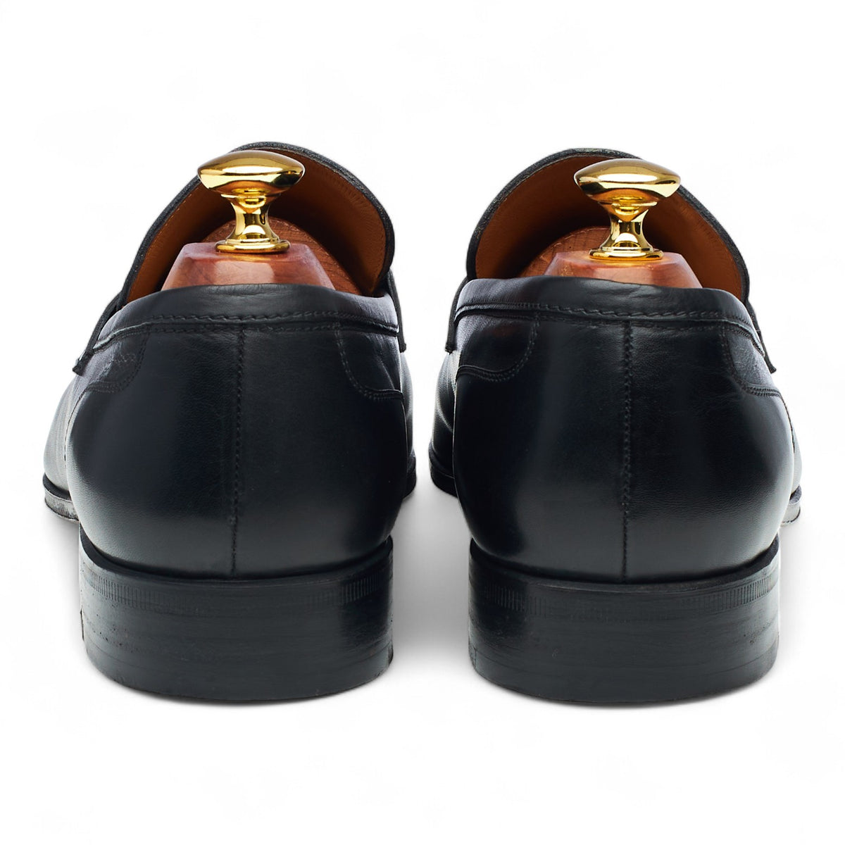 'Pisa' Black Leather Loafers UK 9