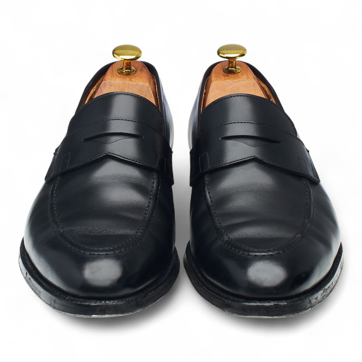 'Sydney' Black Leather Loafers UK 8 G