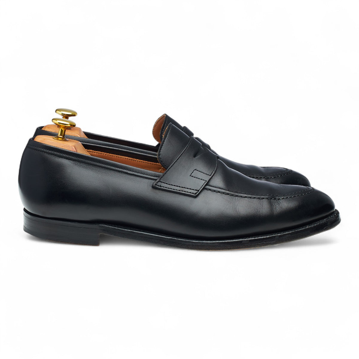 'Sydney' Black Leather Loafers UK 8 G