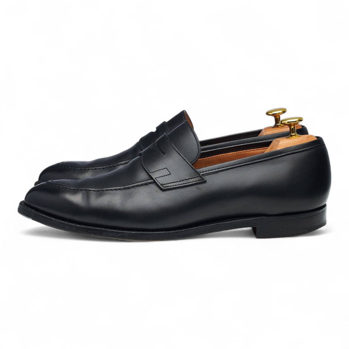 'Sydney' Black Leather Loafers UK 8 G