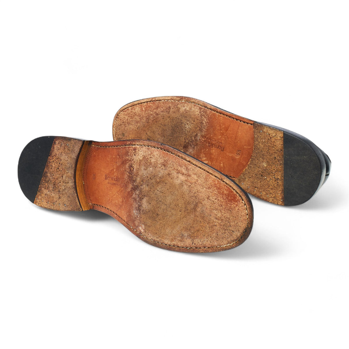 Black Leather Derby Brogues UK 9.5