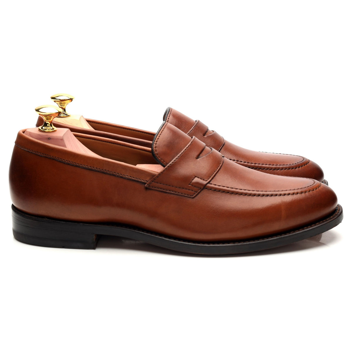 &#39;Barcelona 2&#39; Tan Brown Leather Loafer UK 7