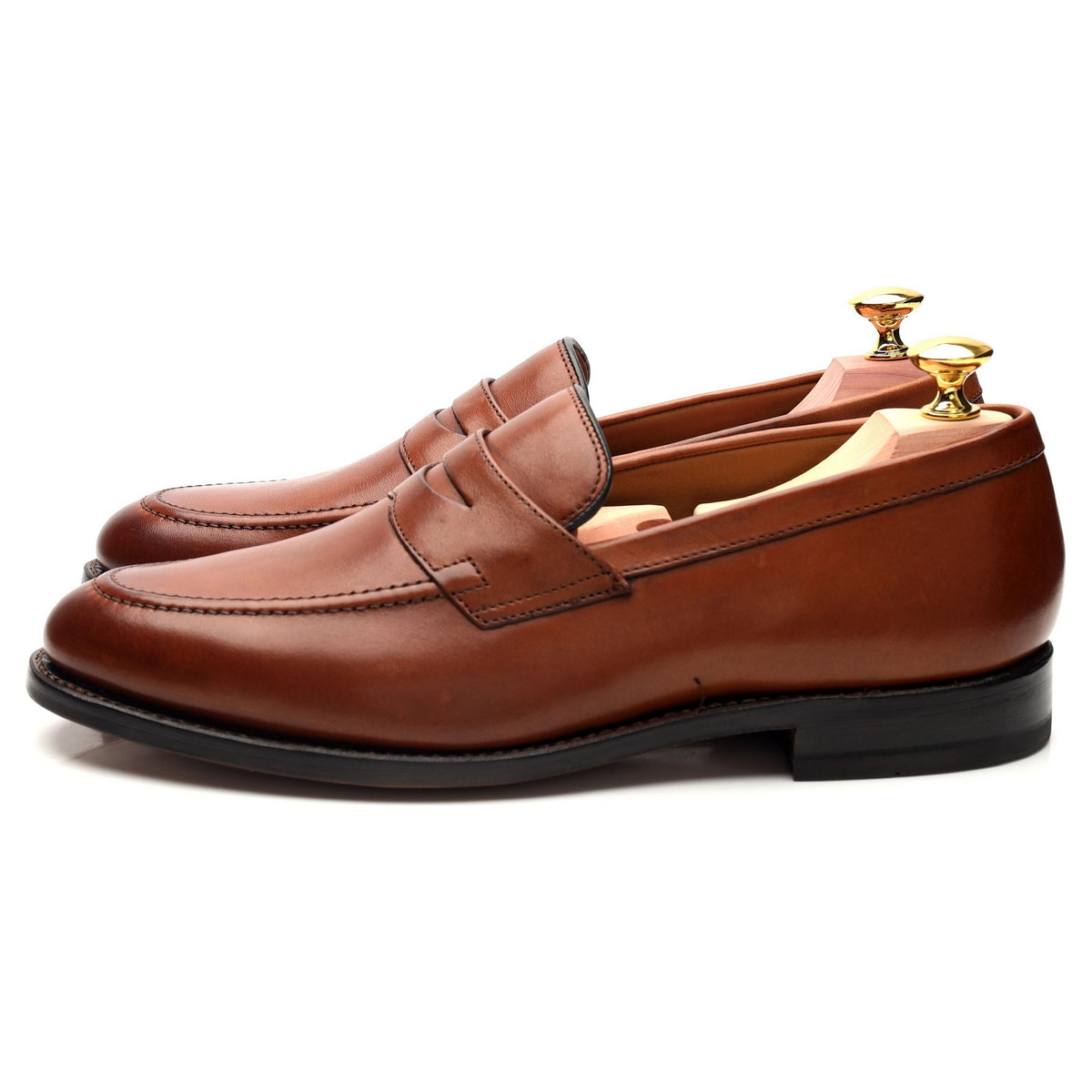 &#39;Barcelona 2&#39; Tan Brown Leather Loafer UK 7