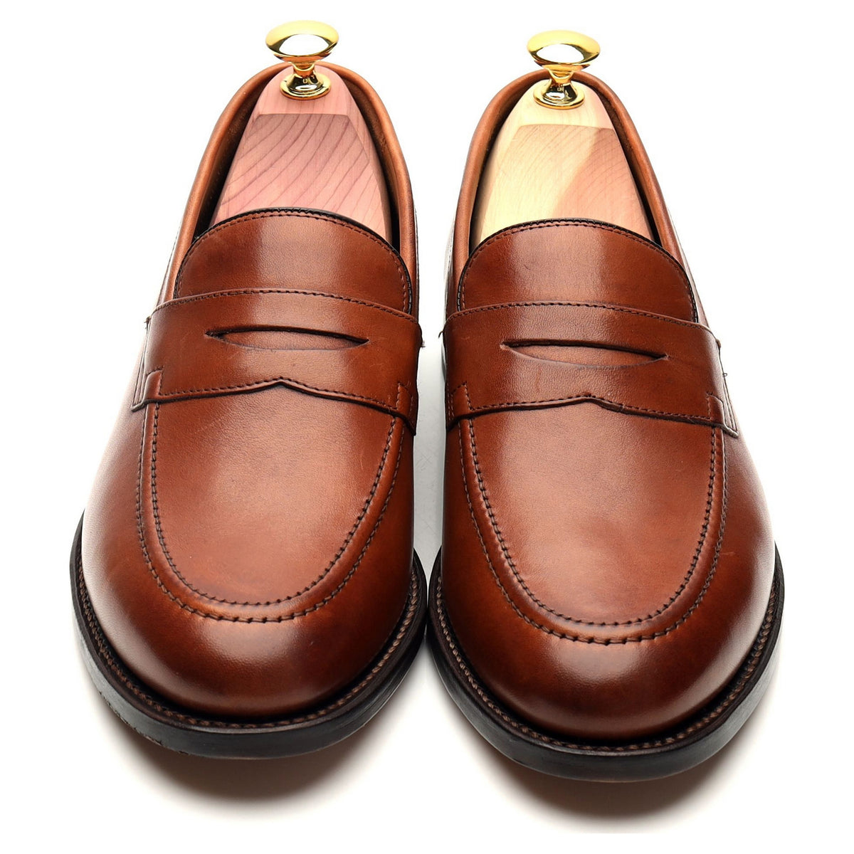 &#39;Barcelona 2&#39; Tan Brown Leather Loafer UK 7