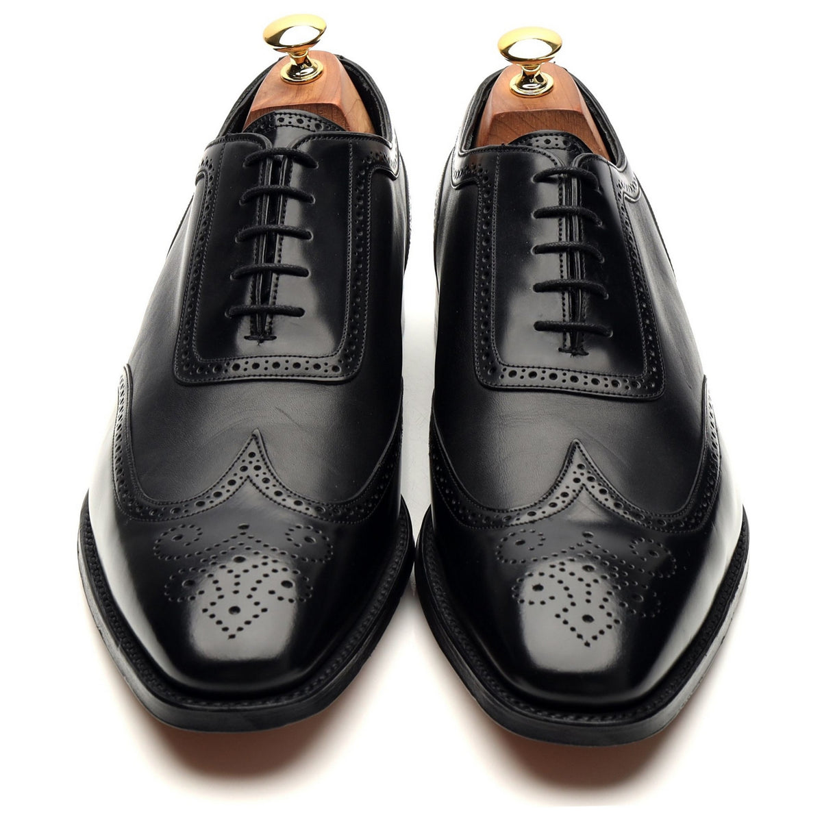 &#39;Pimlico&#39; Black Leather Oxford Brogues UK 10 F