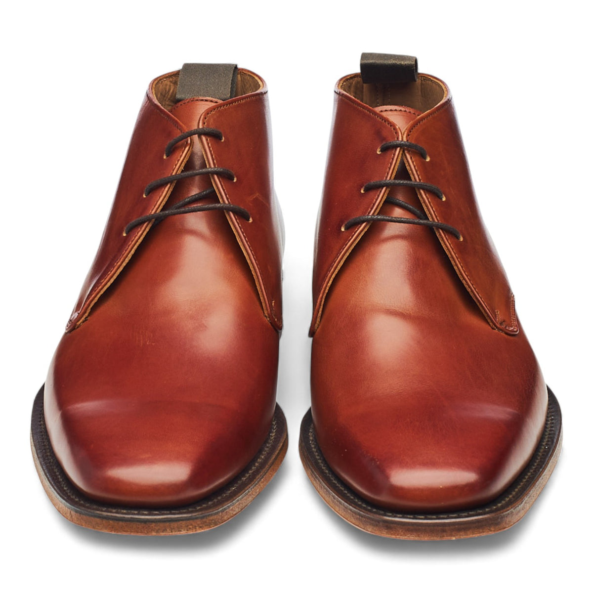 'Daniel' Tan Brown Leather Chukka Boots UK 7 F