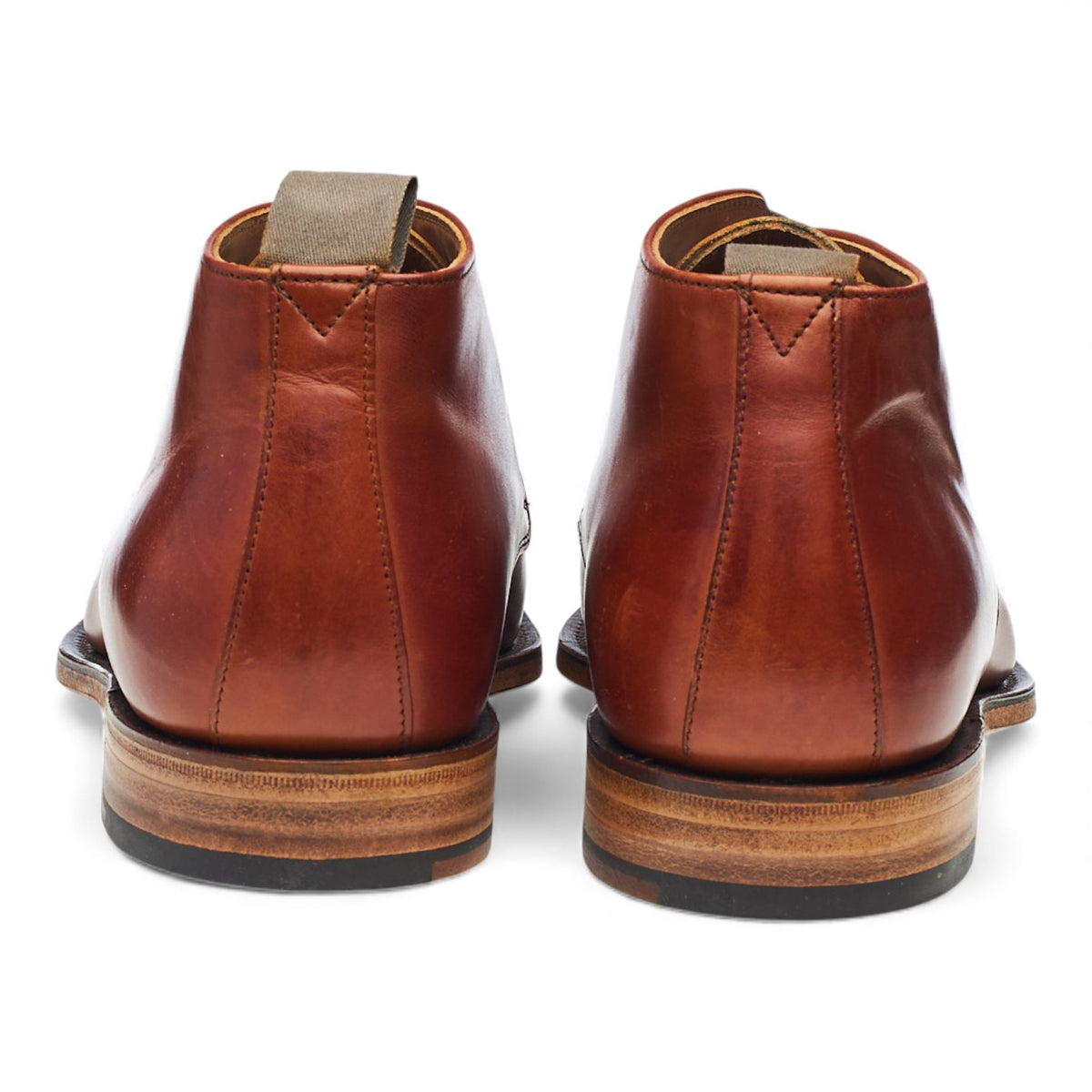 'Daniel' Tan Brown Leather Chukka Boots UK 7 F