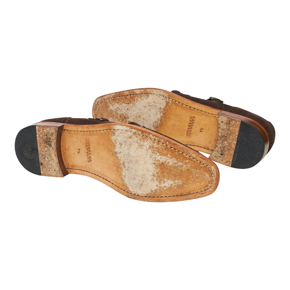 Dark Brown Suede Double Monk Strap UK 8.5