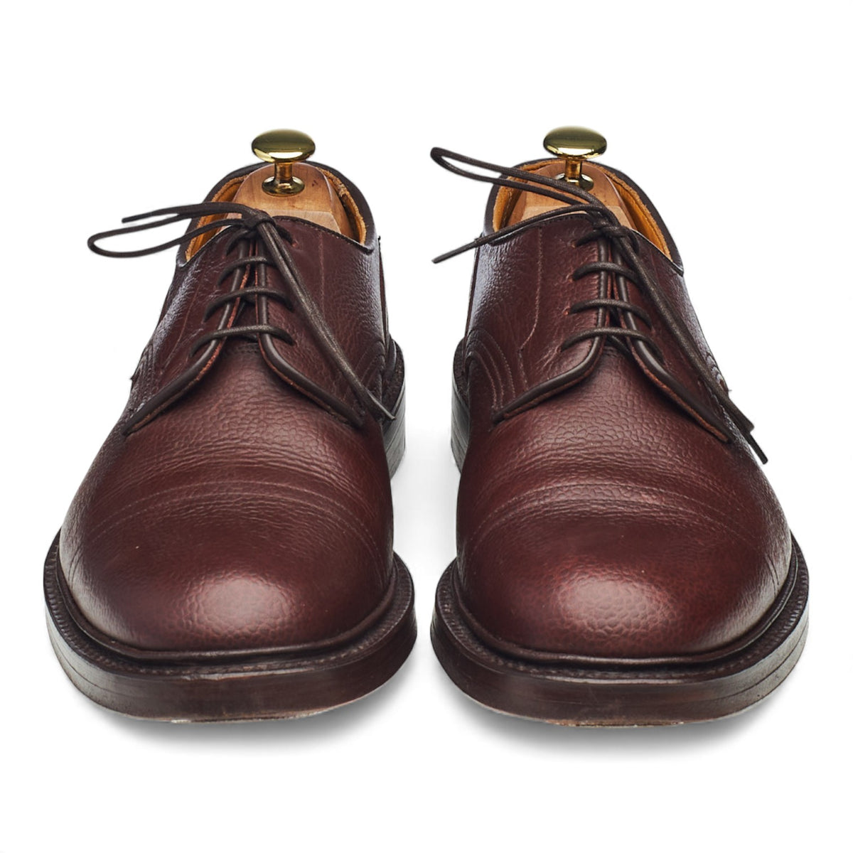 'Matlock' Burgundy Grain Leather Derby UK 8