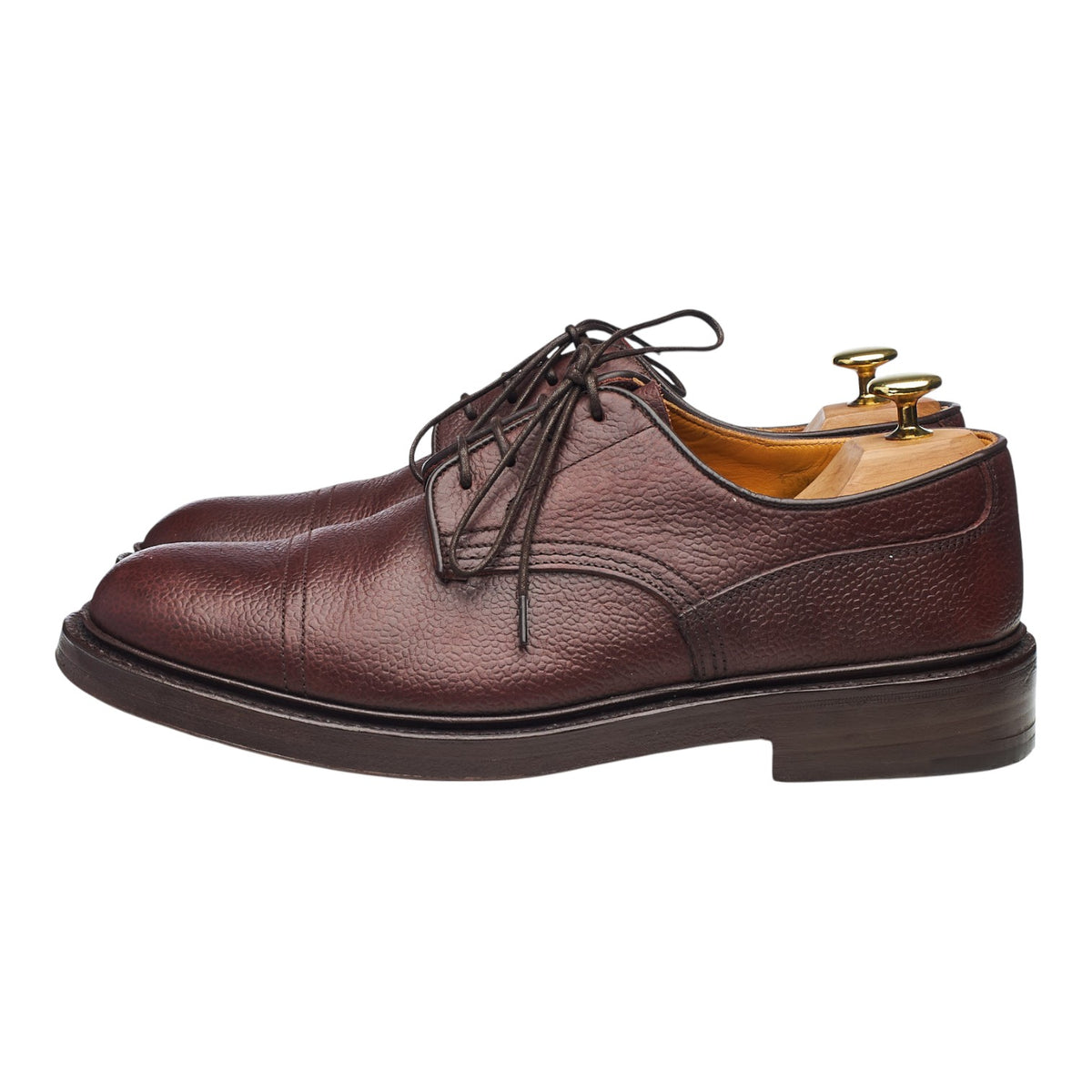 'Matlock' Burgundy Grain Leather Derby UK 8