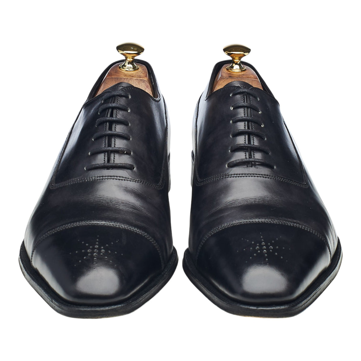 'Sutton' Black Museum Leather Oxford UK 11 EE