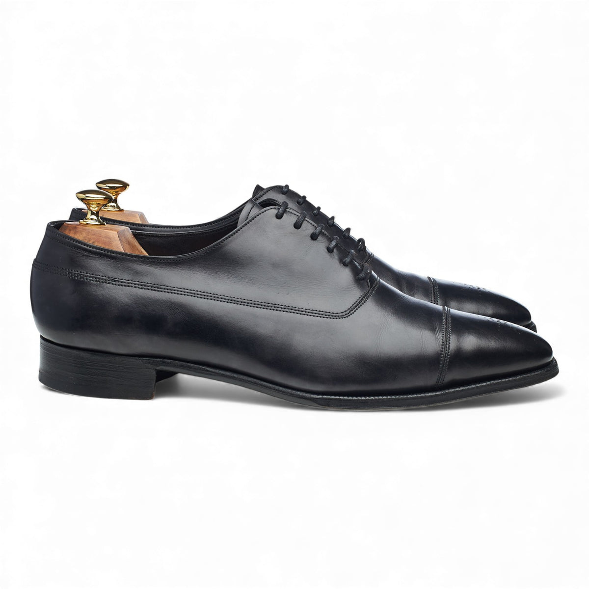 'Sutton' Black Museum Leather Oxford UK 11 EE