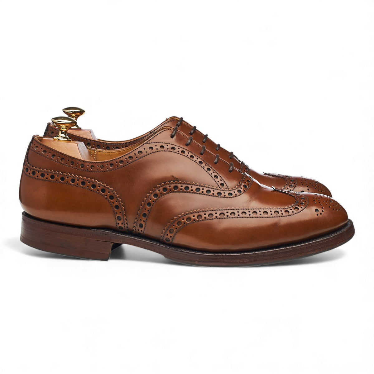 'Burwood' Tan Brown Leather Oxford Brogues UK 9 G
