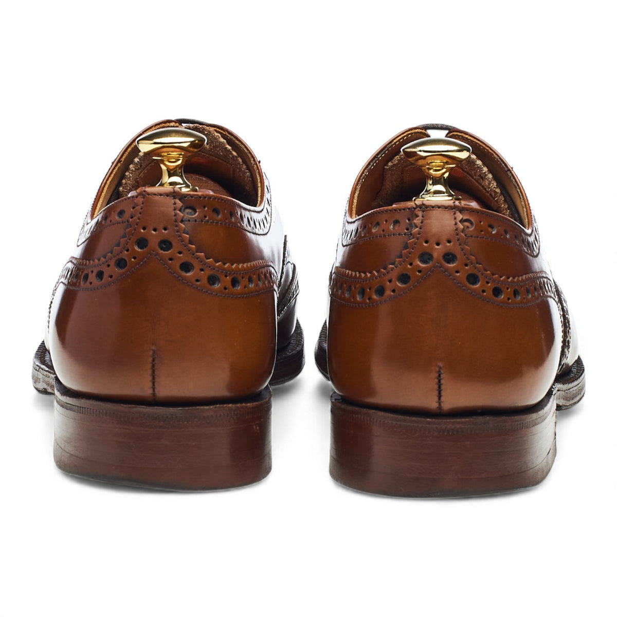 'Burwood' Tan Brown Leather Oxford Brogues UK 9 G