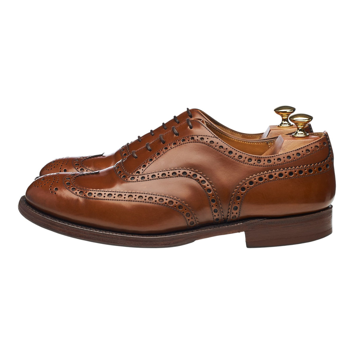'Burwood' Tan Brown Leather Oxford Brogues UK 9 G