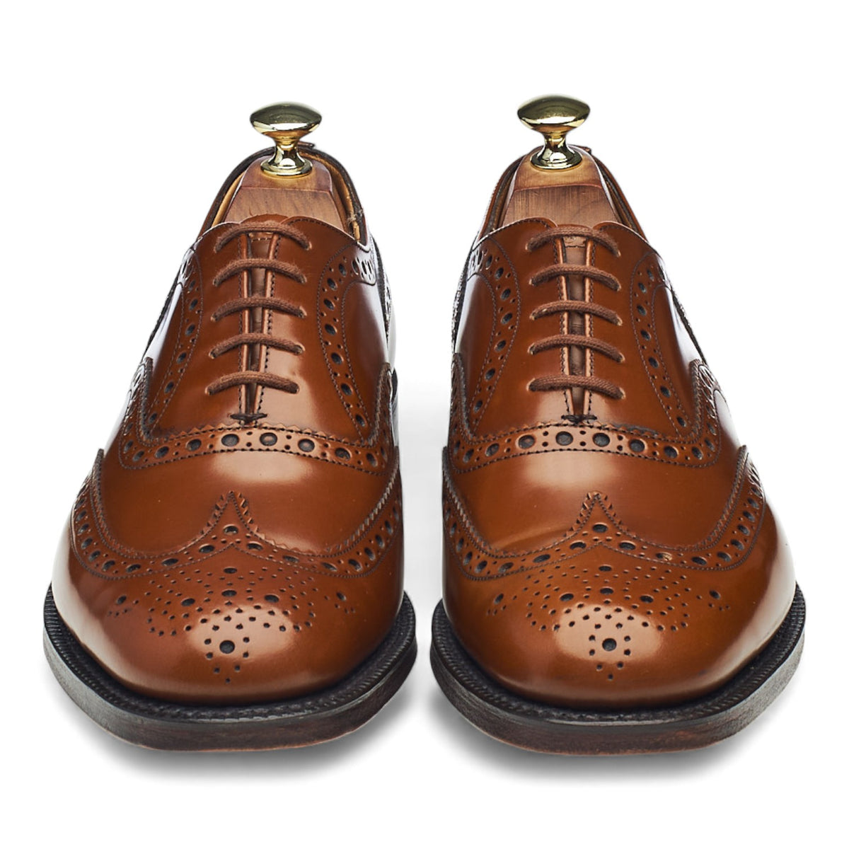 'Burwood' Tan Brown Leather Oxford Brogues UK 7 G